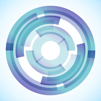 Geometric frame from circles, vector abstract background, wallpaper