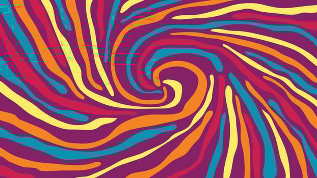abstract twister zebra motif pattern in blue yellow orange color background vector EPS10