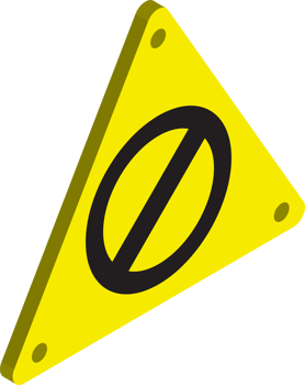 prohibition sign illustration in 3D isometric style png