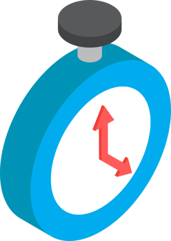 stopwatch illustration in 3D isometric style png