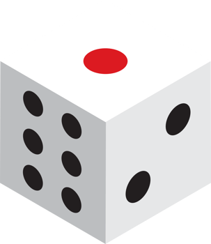 dice illustration in 3D isometric style png