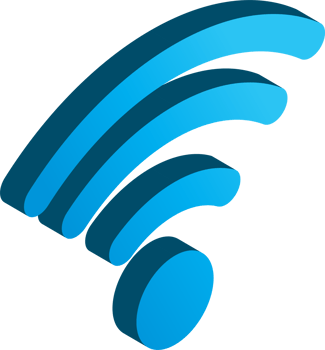 internet wifi illustration in 3D isometric style png