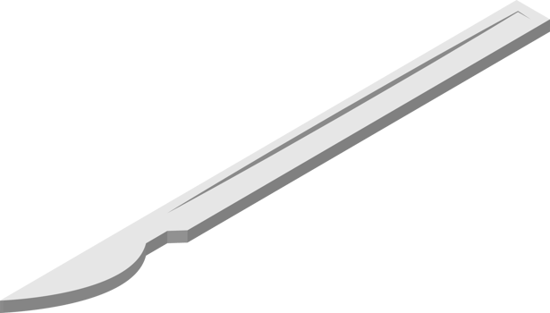 scalpel for hospital illustration in 3D isometric style png