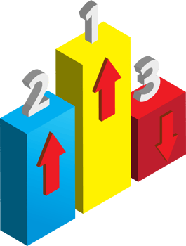stock chart and growth illustration in 3D isometric style png