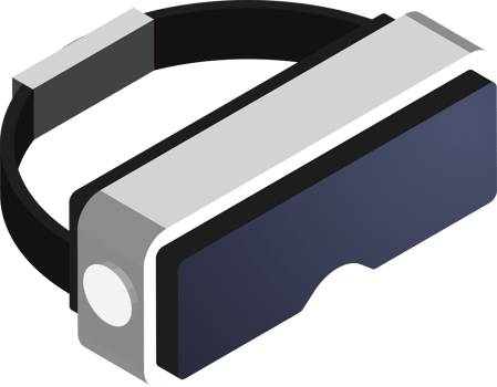 VR glasses illustration in 3D isometric style png