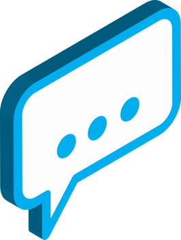 speech box illustration in 3D isometric style png
