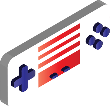 game controller device illustration in 3D isometric style png