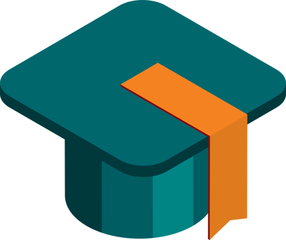degree cap illustration in 3D isometric style png