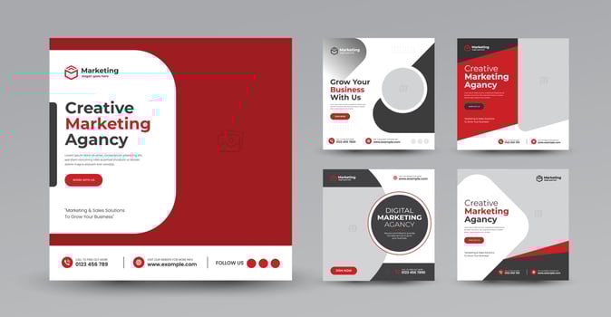 Business social media post banner flyer social media template vector