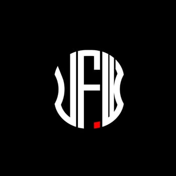 UFW letter logo abstract creative design. UFW unique design vector