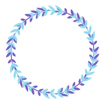 Very sweet floral wreath isolated on white background. Beautiful template for banner, postcard, invitation and etc. vector