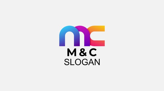 luxury letter MC logo designs element vector