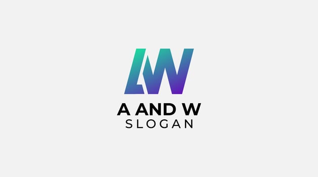 logo letter AW with unique logo designs vector