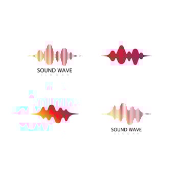 Sound waves vector illustration