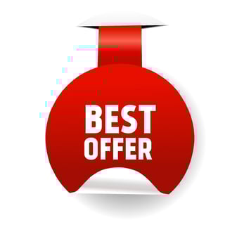 Best offer banner design. Best offer icon. Web elements. Best deal. Modern vector illustration.