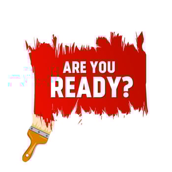 Are you ready banner. Icon ready. Are you ready concept, flat style vector illustration.