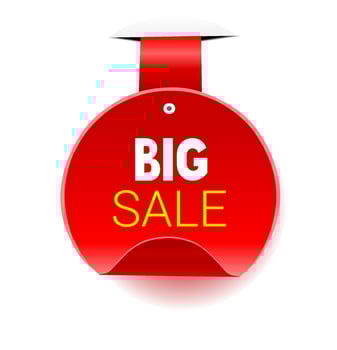 Big Sale banner, Special offer template design, flat style vector illustration sale label.
