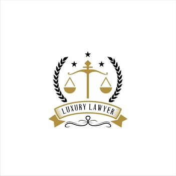 Attorney and law logo. Modern design. Abstract style. Vector illustration