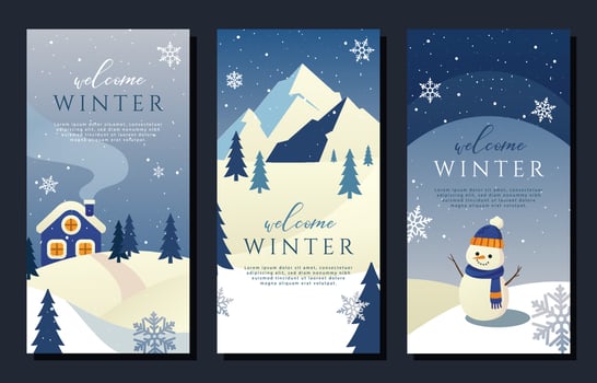 Welcoming Winter Banner vector
