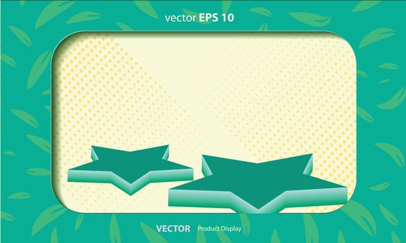 Product place or photo frame with nature art background vector illustration