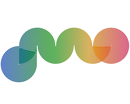 colored geometric pattern by lines on a white background vector