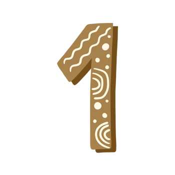 Christmas Number Lettering png