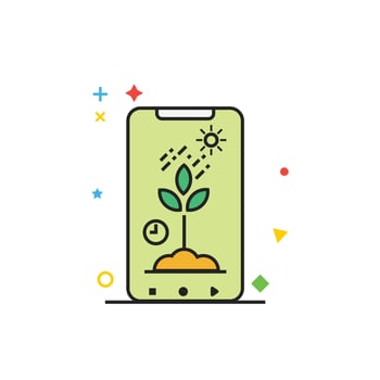 smart farming icon, agriculture, ecology, digital. very suitable for websites, apps and others. vector
