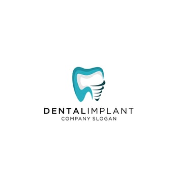 Dental Care Logo from Abstract Shape Tooth and Hug Hand. Sign Symbol for Dentist Clinic Care and Hospital. vector