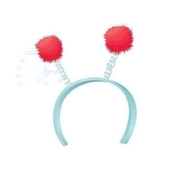 Headband with balls on springs icon vector
