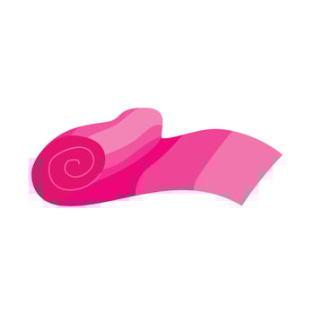 Yoga mat icon, cartoon style vector