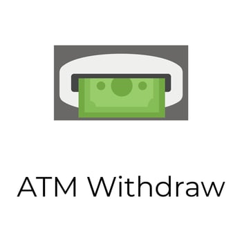 Trendy ATM Withdrawal vector