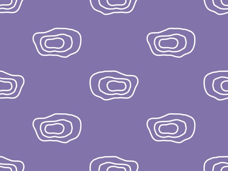 Geometric Shape cartoon character seamless pattern on purple background vector