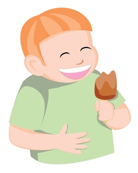 Child ice cream vector