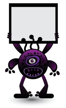 Monster Banner illustration vector
