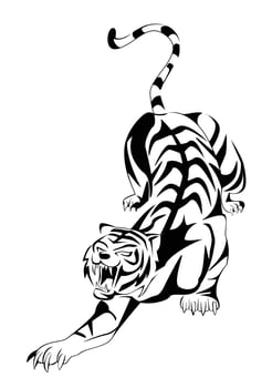 Tiger illustration design vector