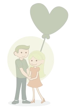 Couple happy activity illustration vector
