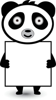 Cute Panda Bear banner vector