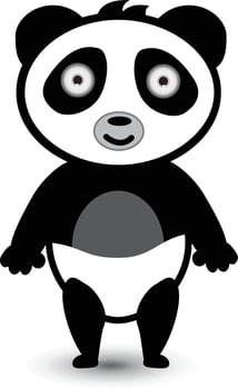 Cute Panda Bear banner vector