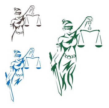 Lady Justice illustration vector