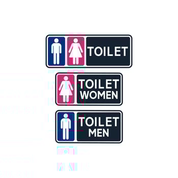 Toilet sign vector set of toilet signs