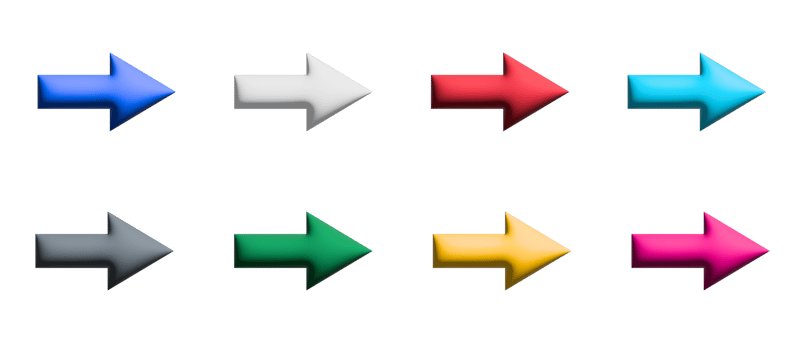 Arrows big colorful set icons. Arrow icon. Arrow. Cursor. Modern simple arrows. png