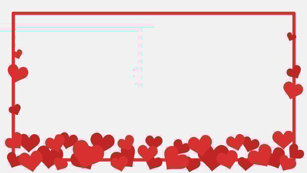 valentine's day on white background with heart shape vector
