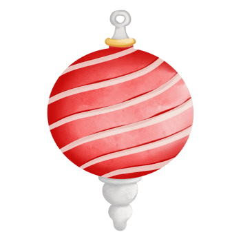 Christmas Decoration, Christmas ornament Watercolor illustration, Digital paint watercolor illustration png