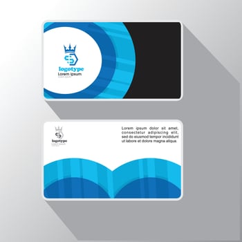Creative and Clean Double-sided Business Card Template. Vector Illustration.