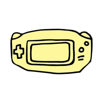 Vintage Gamepad - Hand drawn doodle sketch style vector