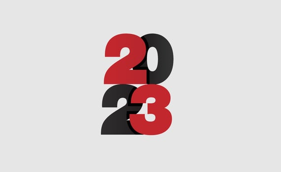 Logo 2023 happy new year modern design graphic elements, Vector illustration template