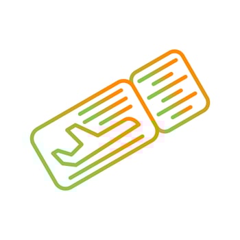 Plane Tickets Vector Icon