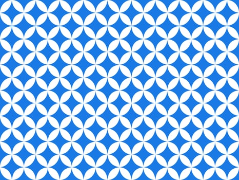 Seamless geometric ornamental pattern on blue background. vector