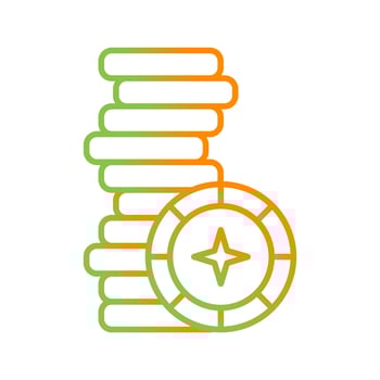 Poker Chips Vector Icon