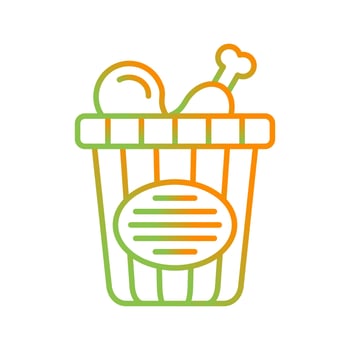 Chicken Bucket Vector Icon